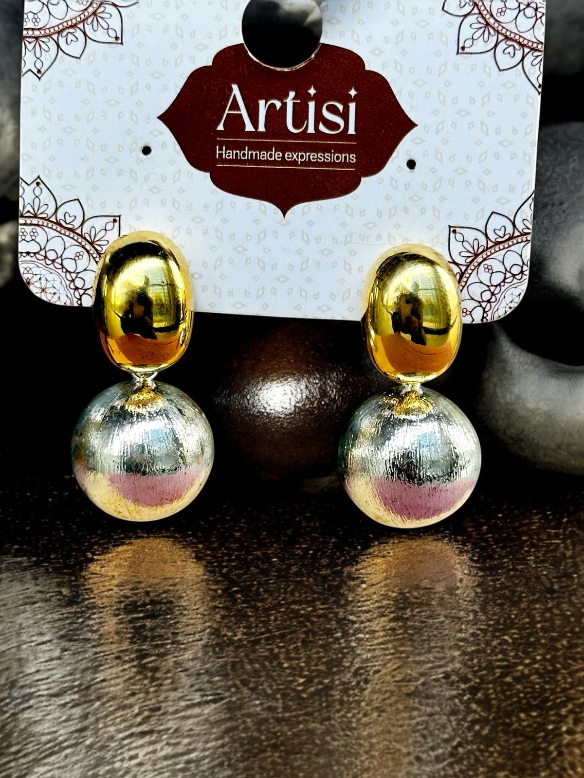 Imported golden ball danglers – the perfect blend of sophistication and charm!