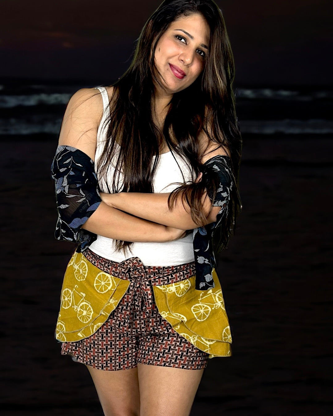 Handbook Printed Two Tone Shorts