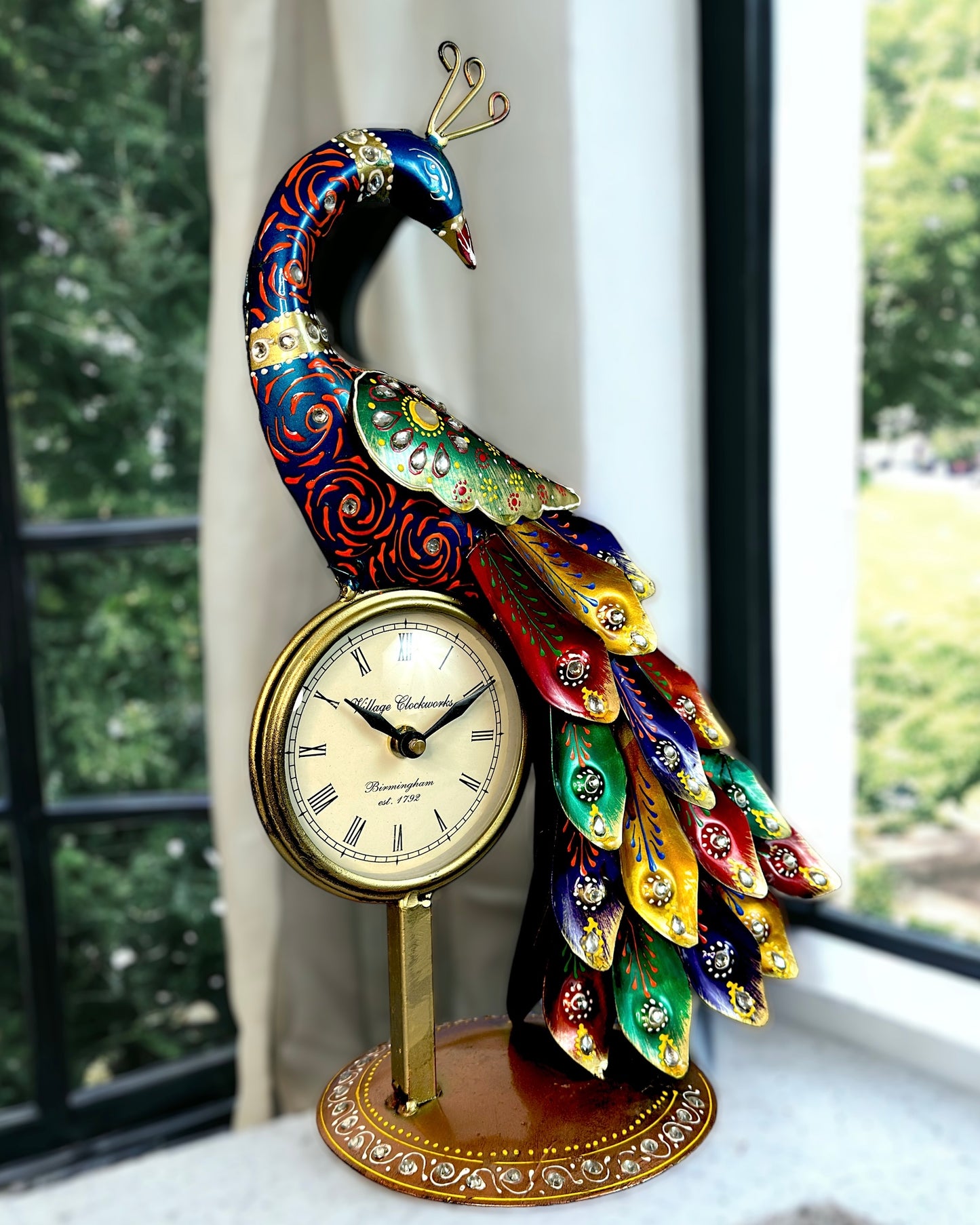 Handmade Peacock Table Decor & Watch