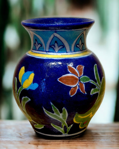 Blue Pottery Flower Vase