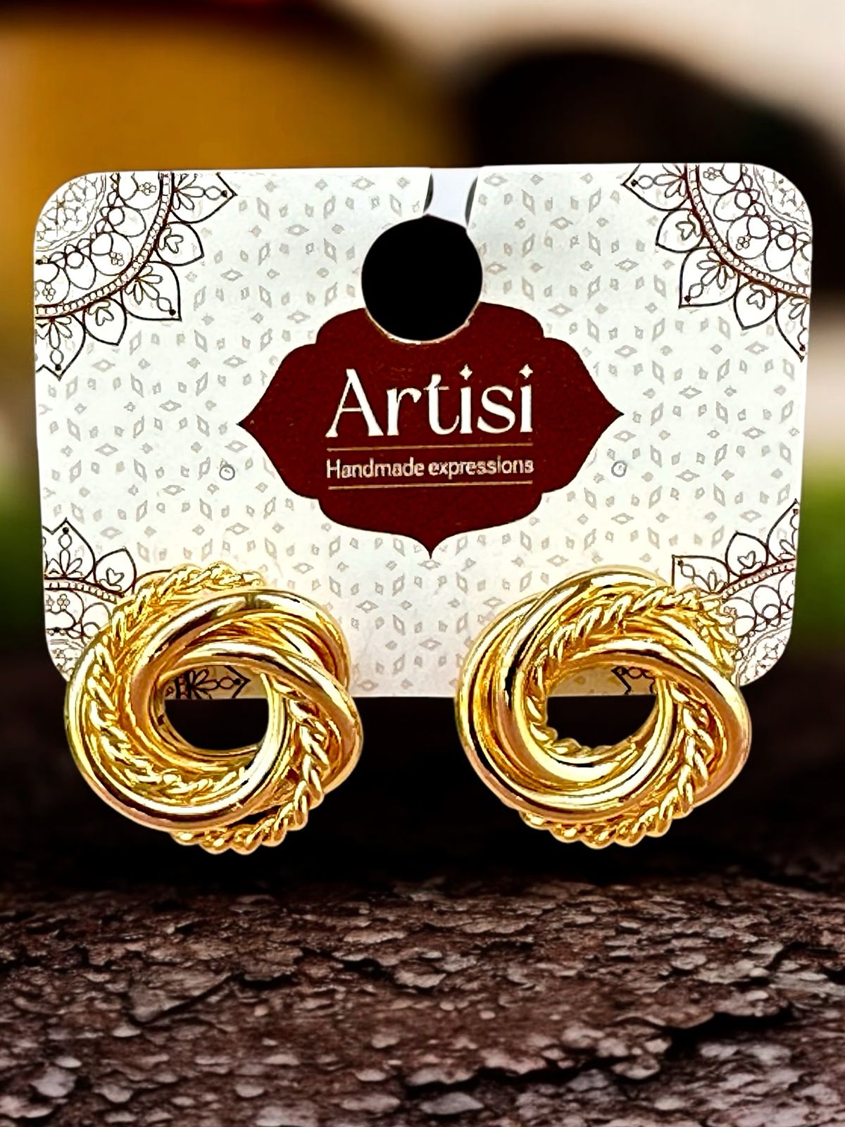 Spiral Multistrand Earrings | Gold Tone Anti-Tarnish Finish | Lightweight Imported Statement Earrings for Women