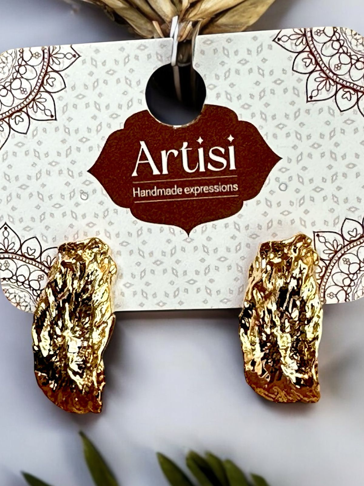 Trapezoid Irregular Stud Earrings | Gold Tone | Anti-Tarnish Finish | Modern Minimalist Earrings for Women