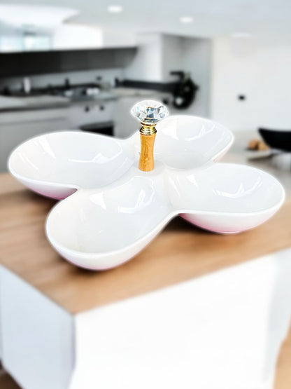 Classic Charm: Ceramic Snack Tray in European Style