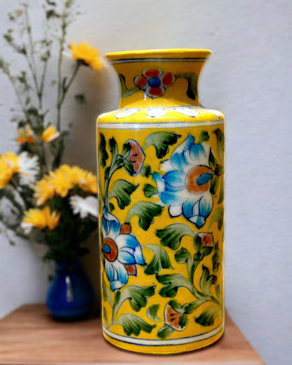 Blue Pottery Flower Vase-7 inches