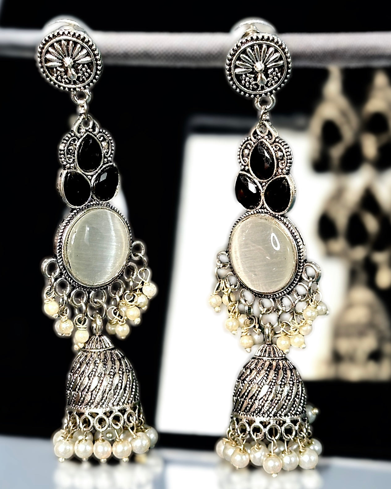 Oxidised Long Danglers (Earrings)