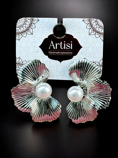 Subtle Glam, Endless Charm - Silver-toned earrings for a graceful touch!