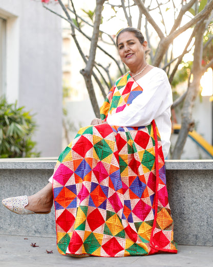 Phulkari Multicolour Dupatta