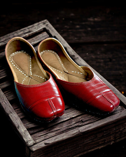 Artisanal Jutti - Red (Pure Leather)