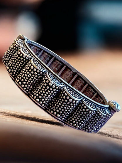 Antique Finish Oxidised Brass Bracelet for Women – Handmade Ethnic Bangle Style Jewelry