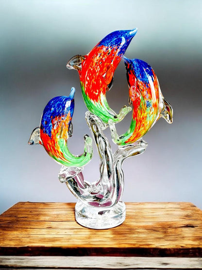 Crystal Trio Dolphins Showpiece – 10 Inch