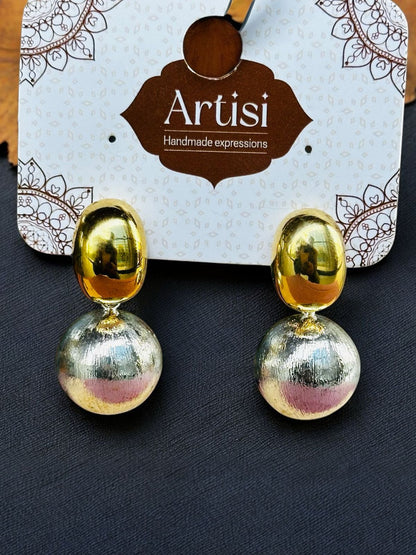 Imported golden ball danglers – the perfect blend of sophistication and charm!