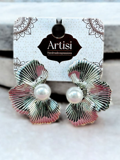 Subtle Glam, Endless Charm - Silver-toned earrings for a graceful touch!