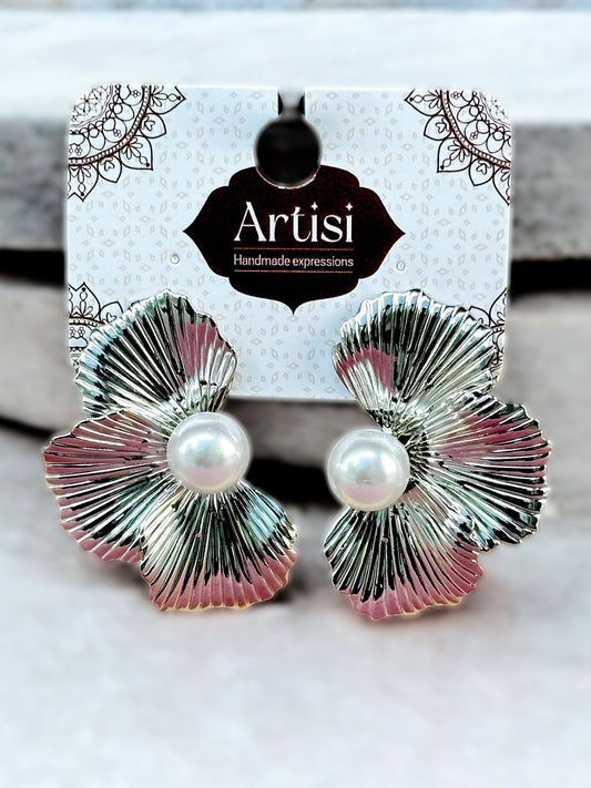 Subtle Glam, Endless Charm - Silver-toned earrings for a graceful touch!