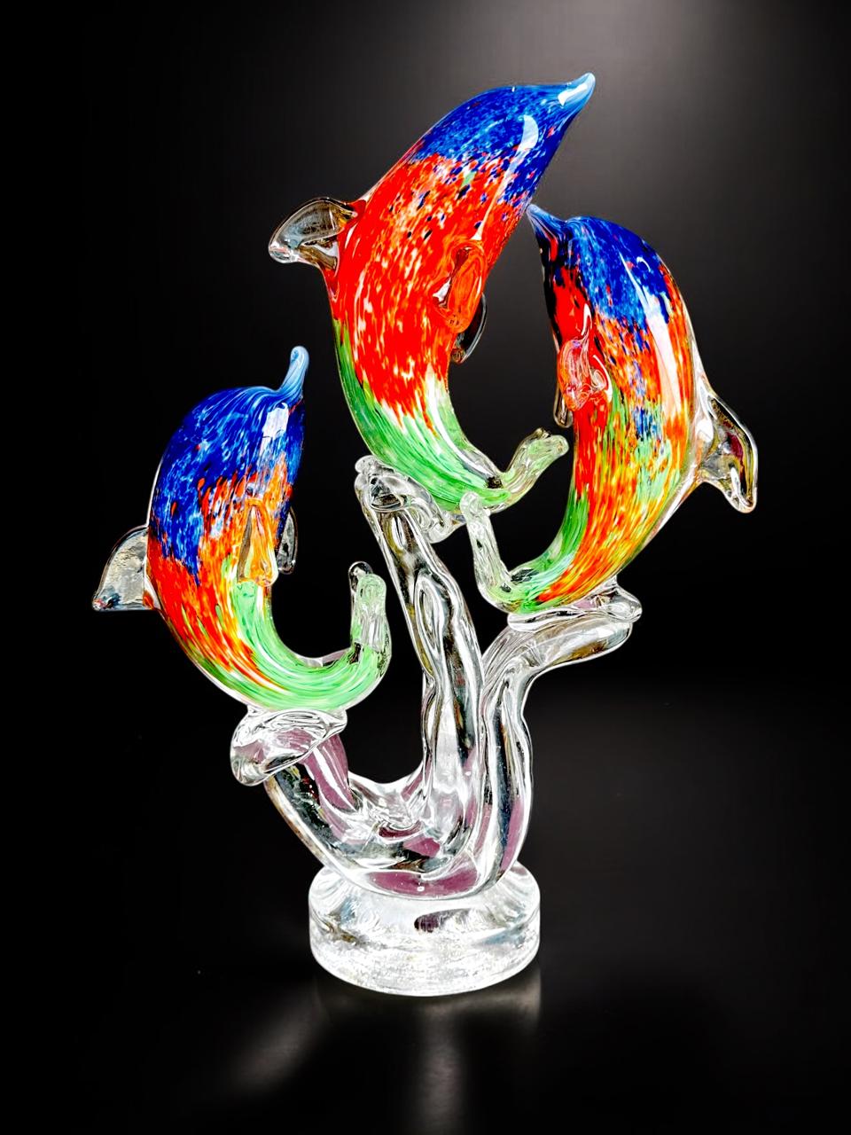 Crystal Trio Dolphins Showpiece – 10 Inch